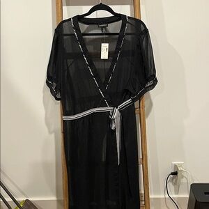 Lane Bryant Sheer Polka Dot Garment